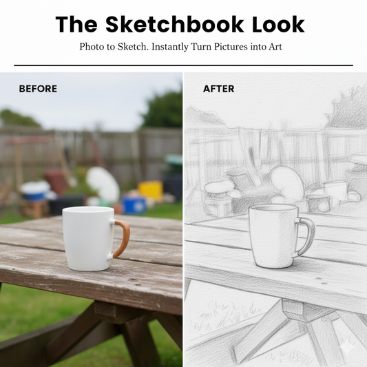 The Sketchbook Look (Photo to sketch)